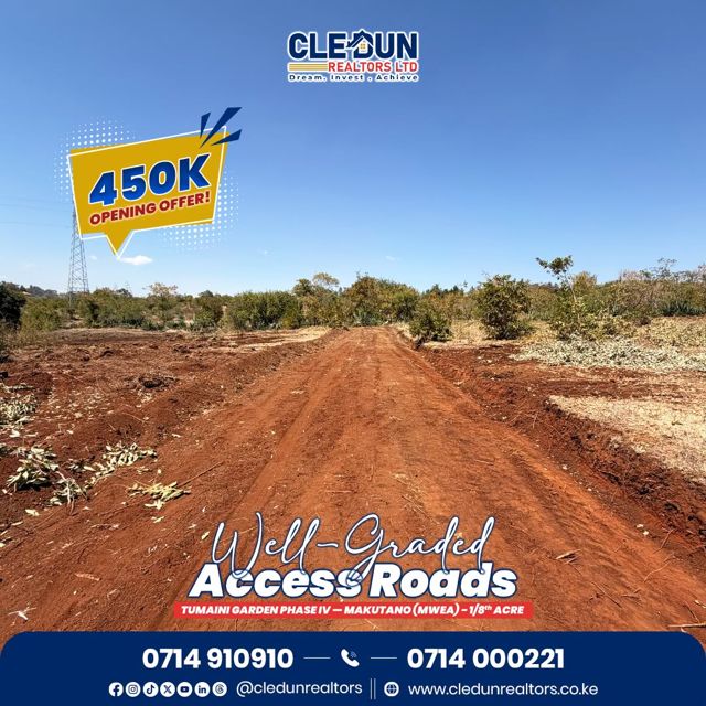 Cledun Realtors Land for Sale in Makutano Mwea at KSh450K